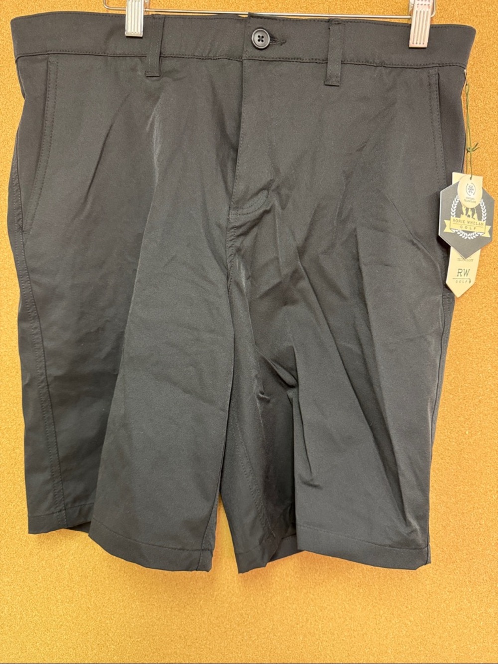 RW Black Flat-Front Men's Shorts